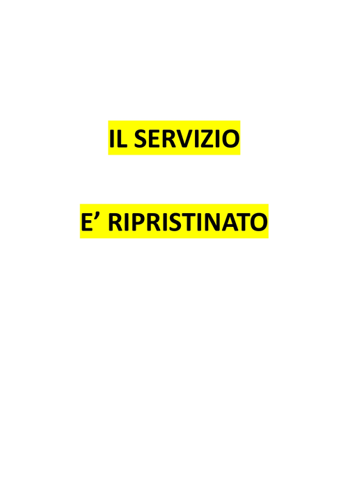 Guasto alle linee telefoniche del Comune. Ripristino del servizio.