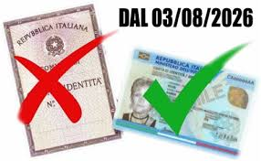 Cessazione validità Carta dIdentità cartacea al 3 Agosto 2026.